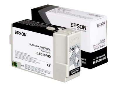 Epson : SJIC20P(K) Noir Cartouche Encre OR TM-C3400BK