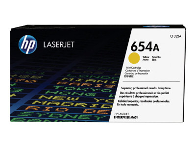 HP : Cartouche Toner LaserJet 654A Jaune