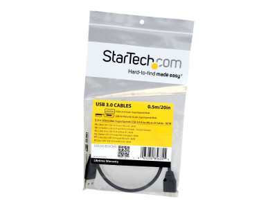 Startech : 0.5M SLIM USB 3.0 MICRO B cable USB 3.0 A TO MICRO B M/M - THIN