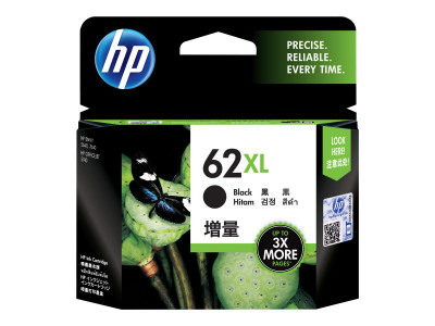 HP : Cartouche Encre 62XL Noir BLACK 62 XL