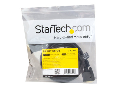 Startech : CABLE ADAPTATEUR DVI-D VERS VGA HD15 de 3M - M/M - 1920X1200