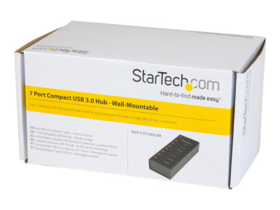 Startech : HUB USB 3.0 7 PORTS A MONTAGE MURAL avec BOITIER METALLIQUE