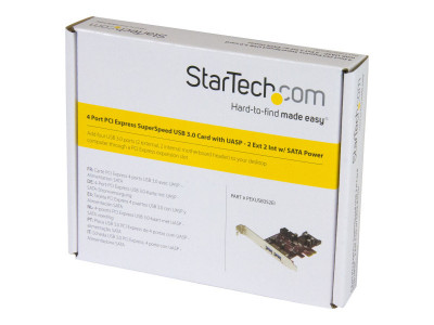 Startech : CARTE CONTROLEUR PCIE 4 PORTS USB 3.0 avec UASP et ALIM. SATA