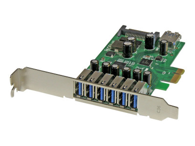 Startech : CARTE CONTROLEUR PCIE 7 PORTS USB 3.0 avec UASP et ALIM. SATA