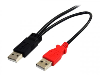 Startech : Cable USB 2.0 en Y A VERS MINI B 1 8 M pour disque DUR externe