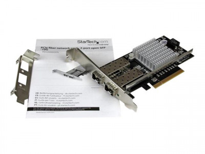 Startech : CARTE RESEAU PCIE 2 PORTS FIBRE OPTIQUE 10 GBE - SFP+ OUVERT