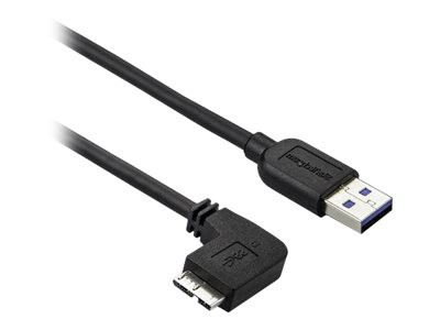 Startech : CABLE USB 3.0 SLIM A VERS MICRO B A ANGLE GAUCHE de 50 CM