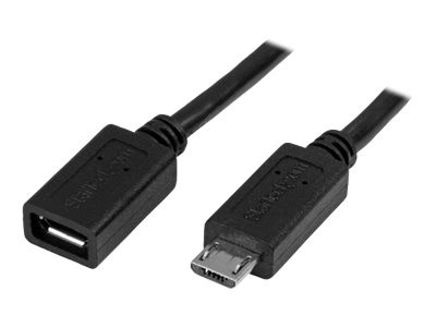 Startech : CABLE extension MICRO USB 50CM M pour BLACK