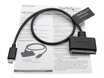 Startech : USB 3.1 GEN 2 ADAPTER cable USB C CNCTR pour 2.5IN SSD HDDS