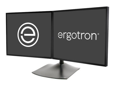 Ergotron : DOUBLE MONITOR HORZ STAND BLACK