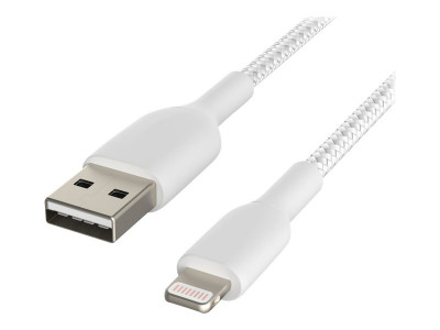 DLH : CHARG cable APPLE MFI LIGHTNING USB 1M WHT et gr
