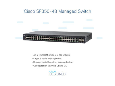 Cisco : SF350-48 48-PORT 10/100 MANAGED SWITCH