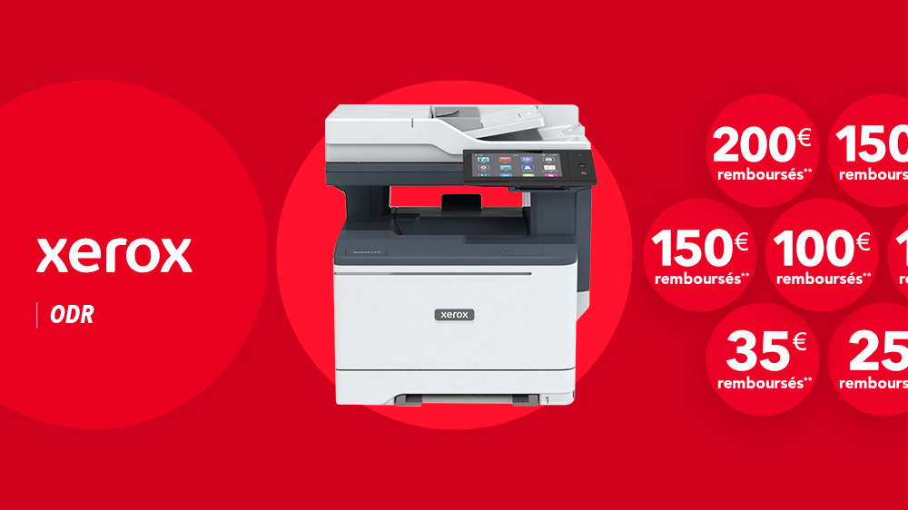 Imprimante laser Xerox : jusqu’à 200 Euros remboursés Imprimante laser Xerox : jusqu’à 200 Euros remboursés