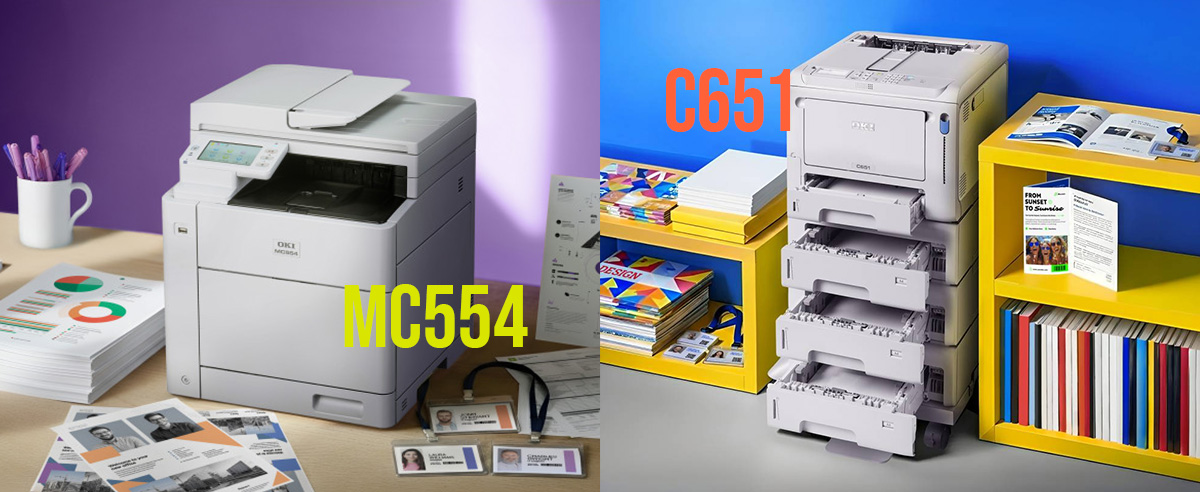 OKI MC554 et C651 imprimantes de bureau performantes et fiables