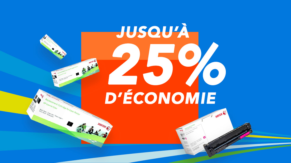 Toner et cartouche compatible HP : jusqu'à 25 % d'économie avec Xerox !