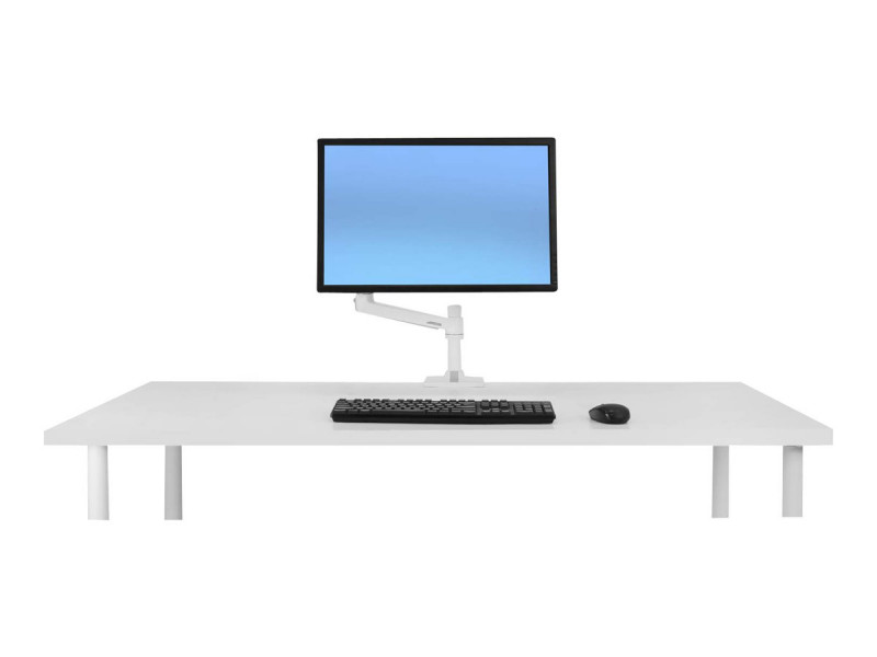 Ergotron LX - Kit de montage (bras articulé, fixation par pince pour  bureau, poteau, support d'extension) - pour Écran LCD - aluminium, acier -  blanc - Taille d'écran : jusqu'à 34 pouces 