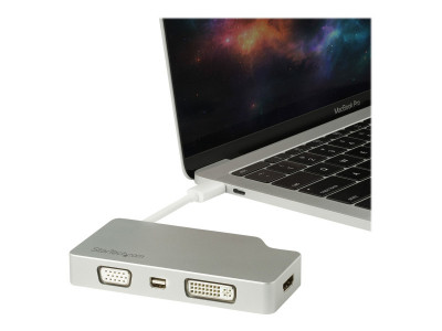 Startech : ADAPTATEUR AUDIO/VIDEO 4 en 1 USB-C VERS VGA DVI HDMI MINI DP