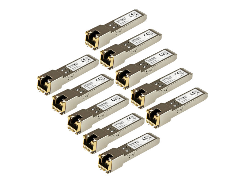 Startech : PAQUET de 10 SFP GIGABIT RJ45 en CUIVRE COMPATIBLE HP J8177C