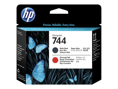 HP : 744 MATTE BLACK & RED PRINTHEAD