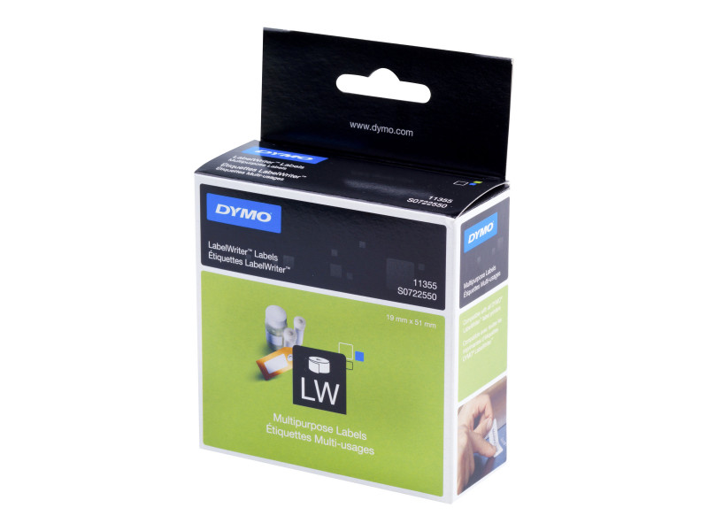 Dymo : LABELS MULTI-PURPOSE 19 X 51 MM - ROLL 500 LABELS fr