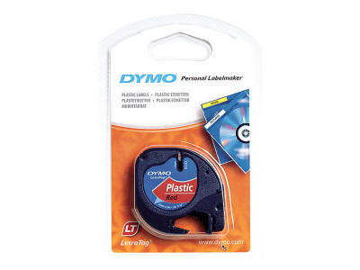Dymo : K7 RIBBON LETRATAG BLACK / RED fr