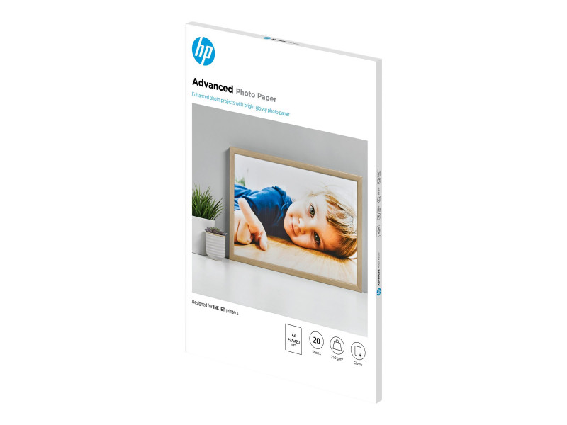 HP : HP ADV GLOSSY Photo papier 250G A3 297X420MM 20 SHT