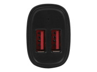 Startech : CHARGEUR de VOITURE USB A 2 PORTS - (24 W/4 8 A) - NOIR