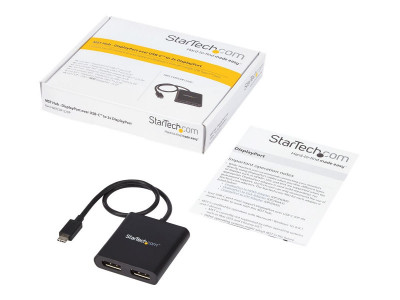 Startech : HUB MST USB TYPE-C VERS 2X DP - USB-C VERS 2 PORTS DISPLAYPORT