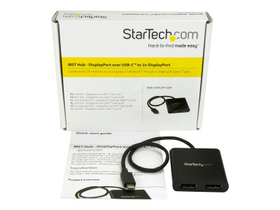 Startech : HUB MST USB TYPE-C VERS 2X DP - USB-C VERS 2 PORTS DISPLAYPORT