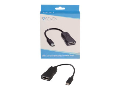 V7 : USB-C TO DP ADAPTER BLACK .