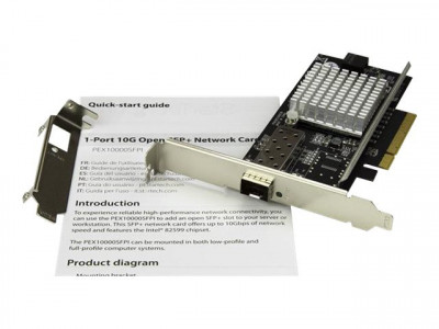 Startech : CARTE RESEAU PCIE 1 PORT FIBRE OPTIQUE 10 GBE - SFP+ OUVERT