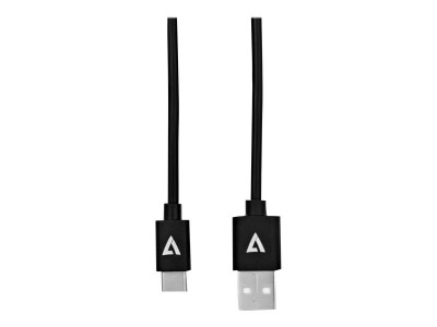 V7 : USB2 A TO USB-C cable 2M BLACK .