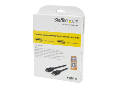 Startech : CABLE HDMI GRANDE VITESSE HAUTE QUALITE avec ETHERNET de 2 M