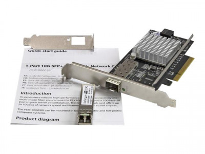 Startech : CARTE RESEAU PCIE 1 PORT FIBRE OPTIQUE 10 GBE - SFP+ OUVERT