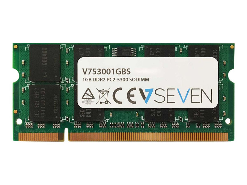 V7 : 1GB DDR2 667MHZ CL5 SO DIMM PC2-5300