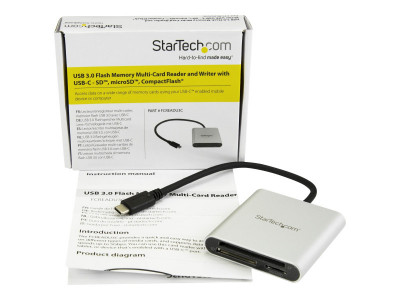 Startech : LECTEUR MULTICARTES USB 3.0 avec USB-C - SD MICROSD CF
