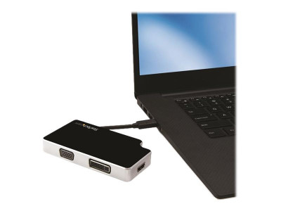 Startech : ADAPTATEUR de VOYAGE 3 en 1 USB-C VERS VGA DVI OU HDMI - 4K