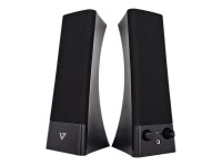 V7 Haut-parleurs Stéréo USB - Pour ordinateur portable et de bureau