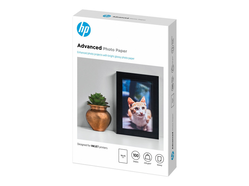 HP : PAPIER Photo FINITION BRILLA HP ADVANCED 250G 100F 10 X 15