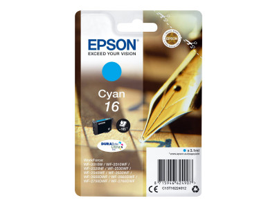 Epson : Cartouche Encre Durabrite ULTRA CYAN 16 .
