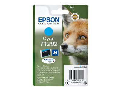 Epson : Cartouche Encre Durabrite ULTRA CYAN T1282