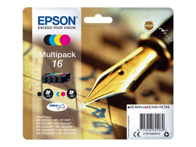 Epson : Cartouche Encre Durabrite ULTRA MULPK 4 COLOUR 16