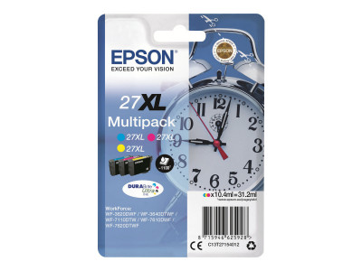 Epson :multipack 3-COL 27XL Cyan Magenta Jaune