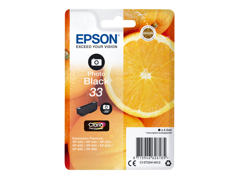 Epson : SGLPCK Photo BLCK 33 PREM.INK PREM.INK Photo BLACK STANDARD