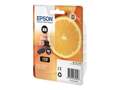 Epson : SGLPCK Photo BLCK 33XL PREM.INK PREM.INK Photo BLCK STANDARD XL