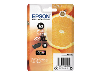 Epson : SGLPCK Photo BLCK 33XL PREM.INK PREM.INK Photo BLCK STANDARD XL