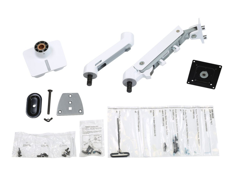 Bras & Pied pour écran Ergotron HX - Kit de montage (bras pour moniteur) -  pour moniteur - blanc - Taille d'écran : up to 49" - ordinateur de  bureau