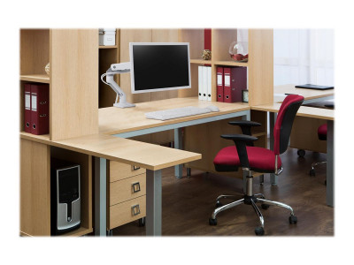 Ergotron Bras HX mono-écran, fixation bureau blanc