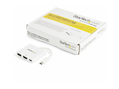 Startech : ADAPTATEUR USB TYPE-C VERS HDMI 4K avec POWER DELIVERY - BLANC