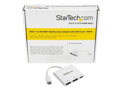 Startech : ADAPTATEUR USB TYPE-C VERS HDMI 4K avec POWER DELIVERY - BLANC